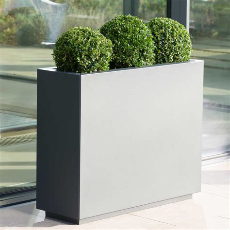 metal outdoor planter boxes|rectangular metal planters outdoor.